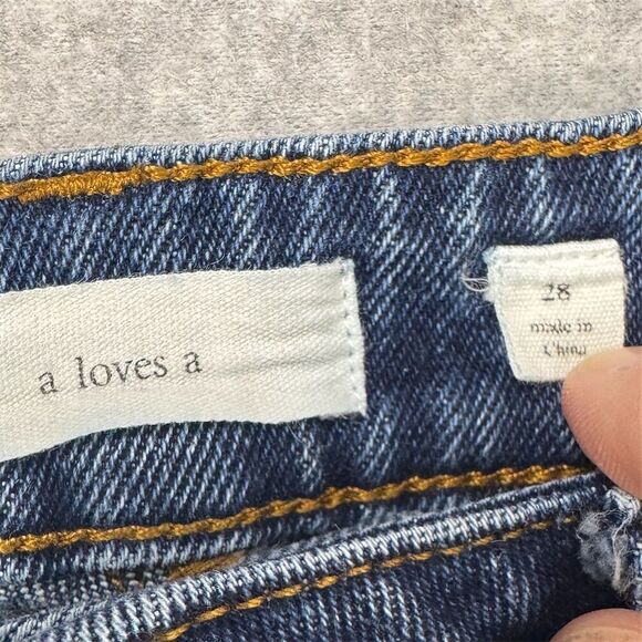 a loves a Women's Straight Leg Dark Wash Denim Jeans Size M - Picture 4 of 14